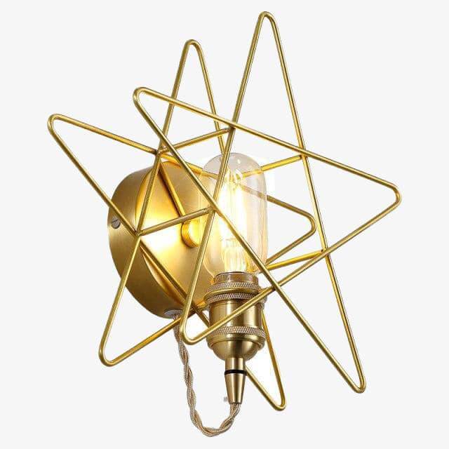 Aplique design LED en metal dorado estilo Galaxy