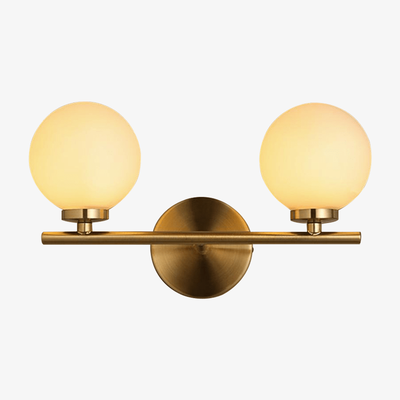 wall lamp gold wall with 1 or 2 balls