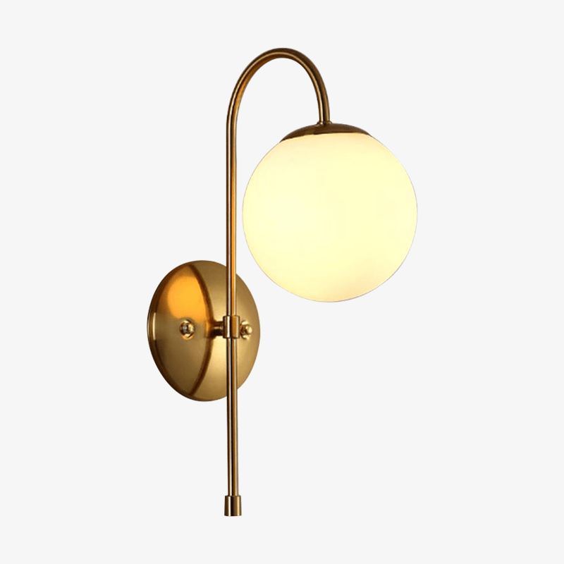 wall lamp simple gold wall with ball