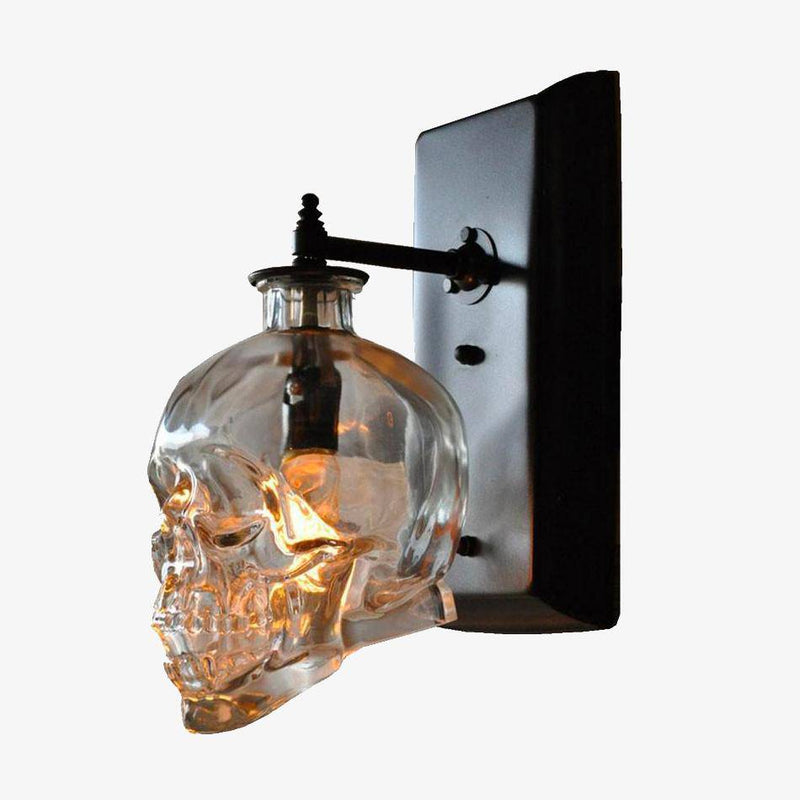 wall lamp skull and crossbones glass wall hanging Skull