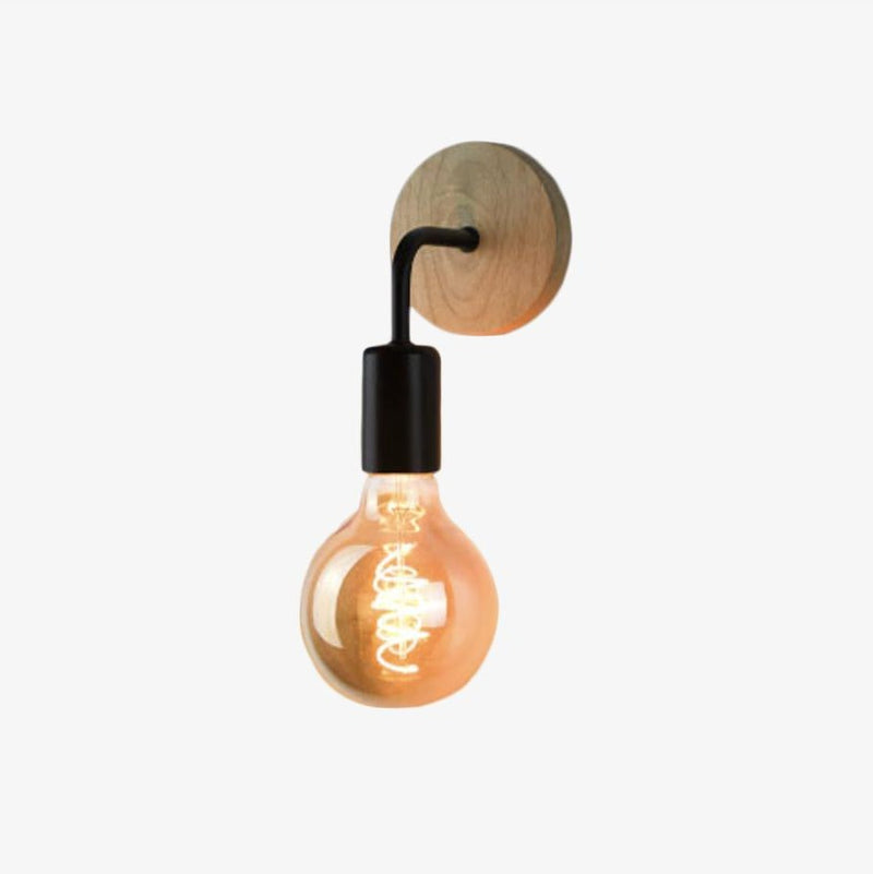 wall lamp industrial wood and metal wall Sicelia