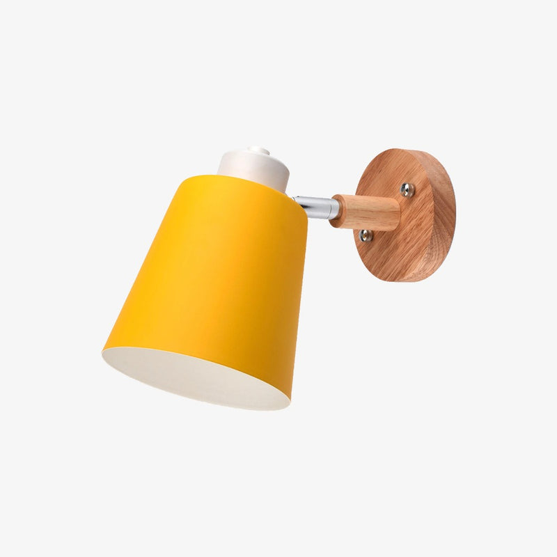wall lamp LED wall lampshade adjustable metal and wooden stand