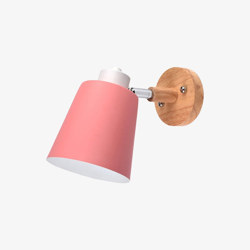 wall lamp LED wall lampshade adjustable metal and wooden stand