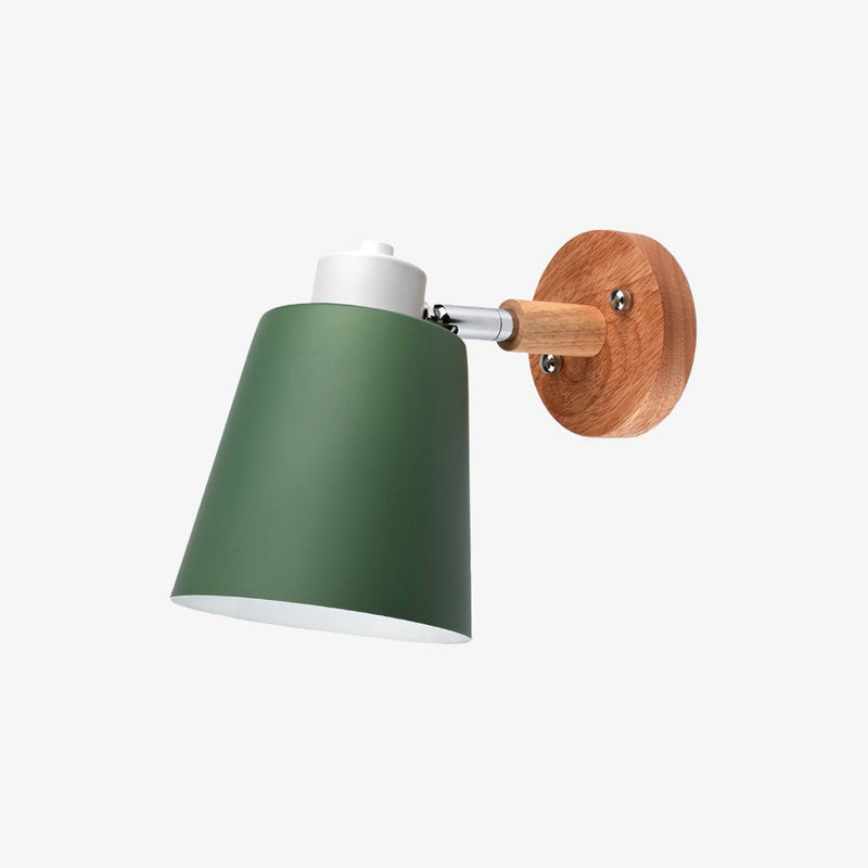 wall lamp LED wall lampshade adjustable metal and wooden stand