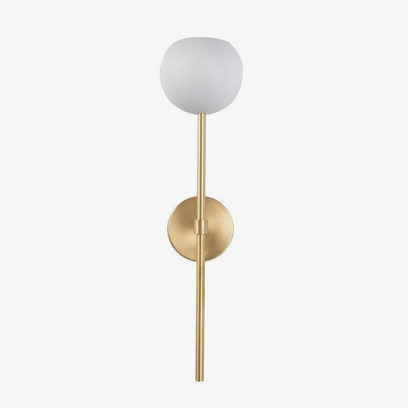 wall lamp LED wall lamp with golden stick and glass ball