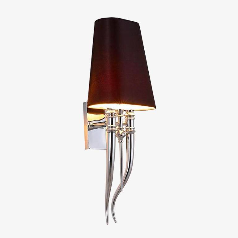 wall lamp chrome LED wall light with lampshade Hotel
