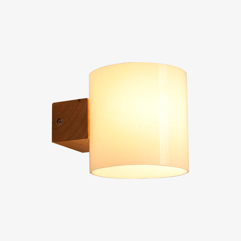 wall lamp LED wall lamp in wood and glass Room