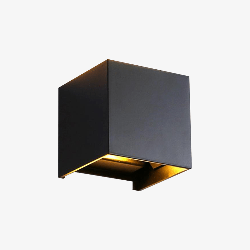 wall lamp LED wall cube design (black, white or grey)