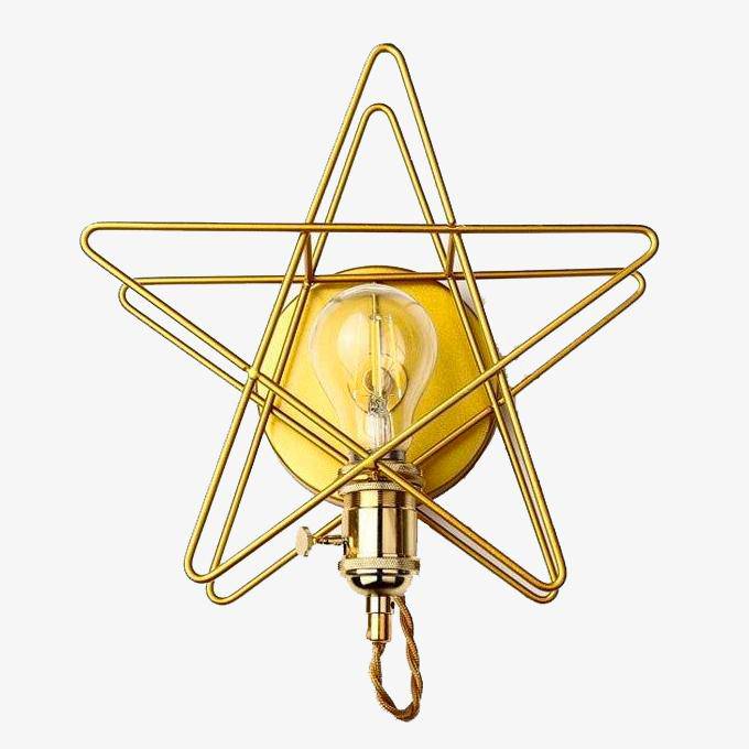 wall lamp LED wall lamp in the shape of a golden star