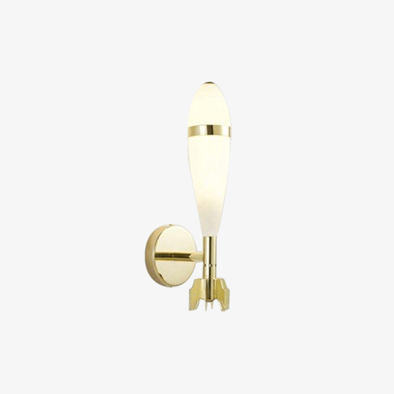 wall lamp LED wall-mounted children's rocket in gold metal