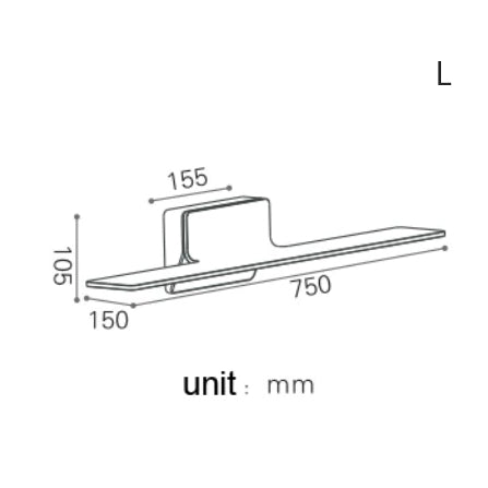 Aplique LED rectangular impermeable Angelo