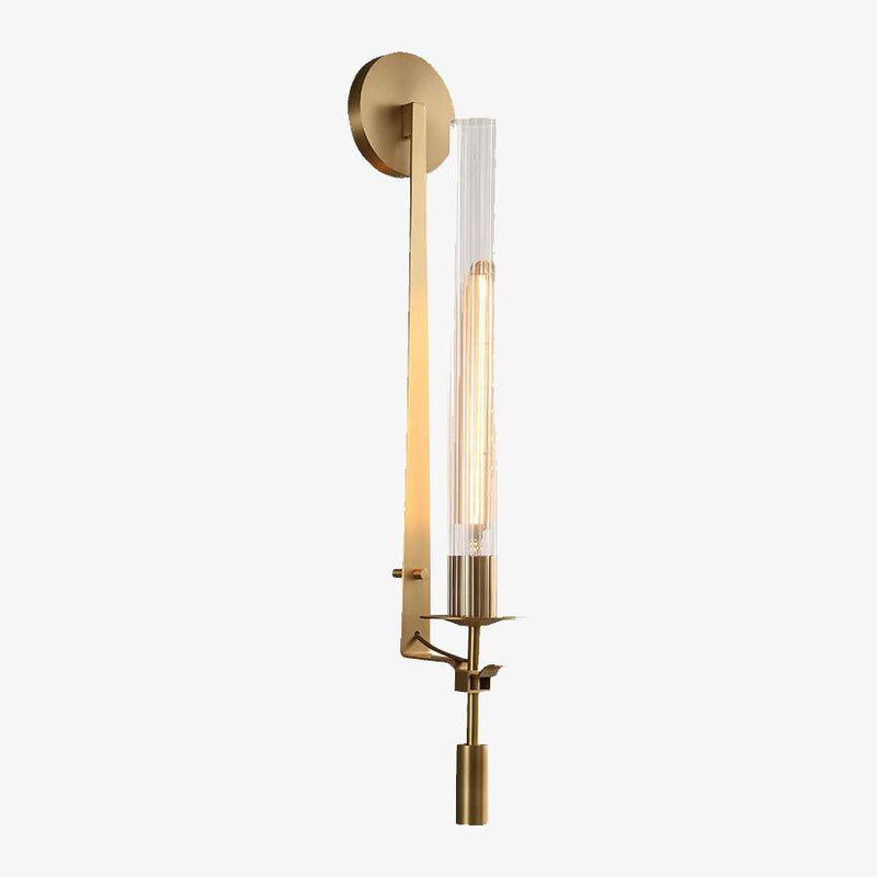 wall lamp modern LED wall light with lampshade gold and transparent cylindrical Luxury