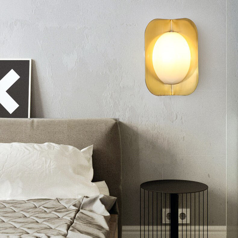 wall lamp modern rectangular gold metal wall Avaya