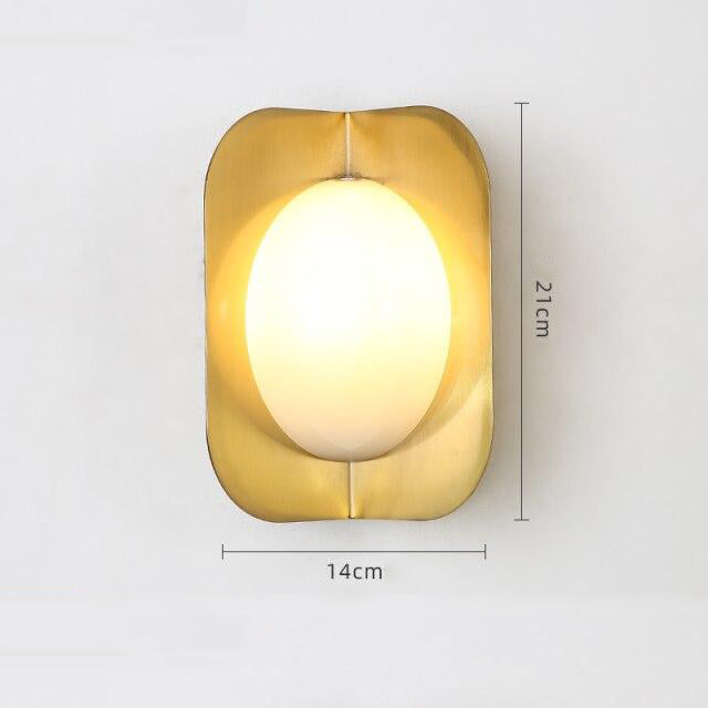 wall lamp modern rectangular gold metal wall Avaya