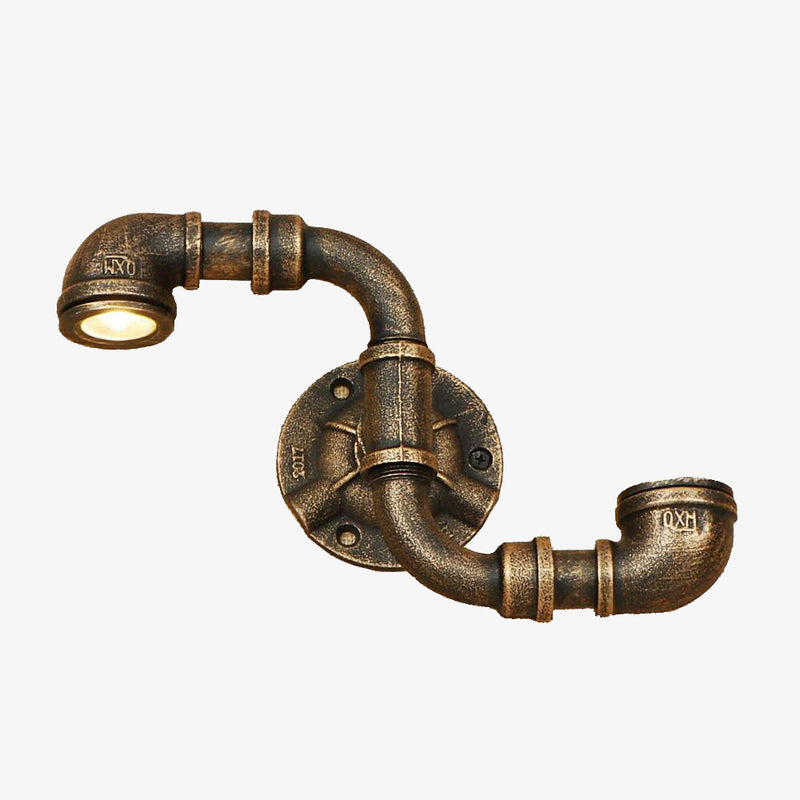 wall lamp retro LED wall mounted metal pipe style Tino