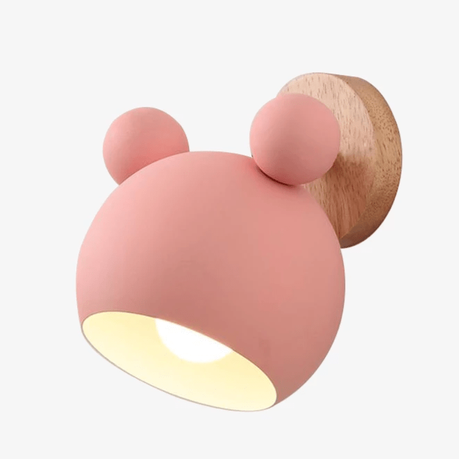 Lámpara de pared con cabeza de Mickey de dibujos animados