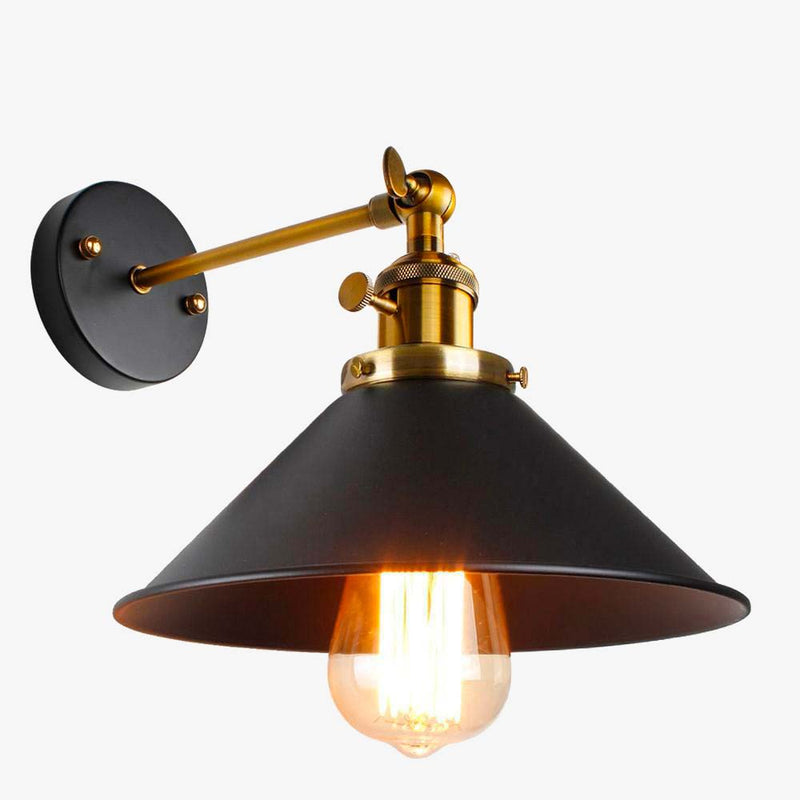 wall lamp vintage wall with lampshade conical Brenty
