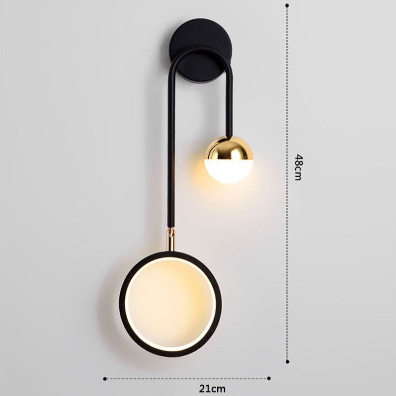 wall lamp geometric design wall with hanging ball Oryna