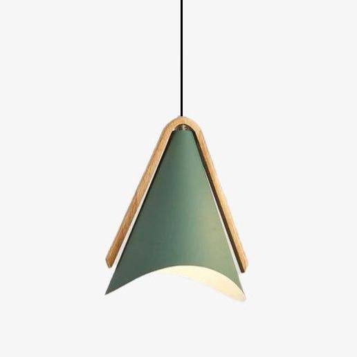 pendant light modern LED wood and metal colored