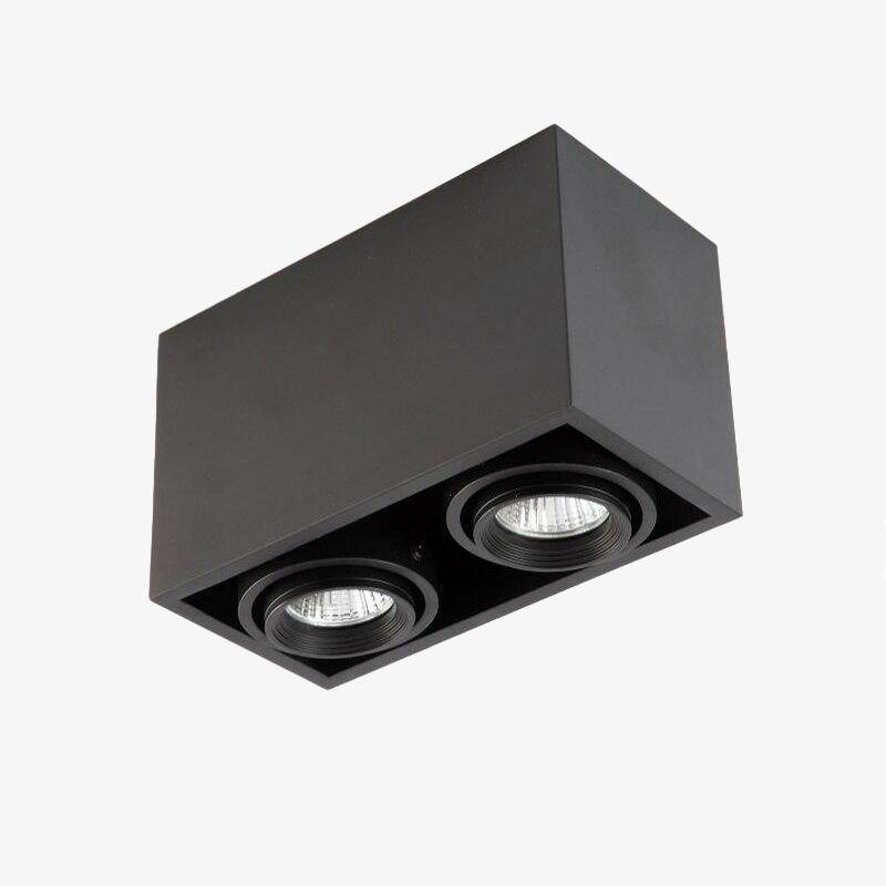 Rectangular ceiling light with Spotlights LEDs