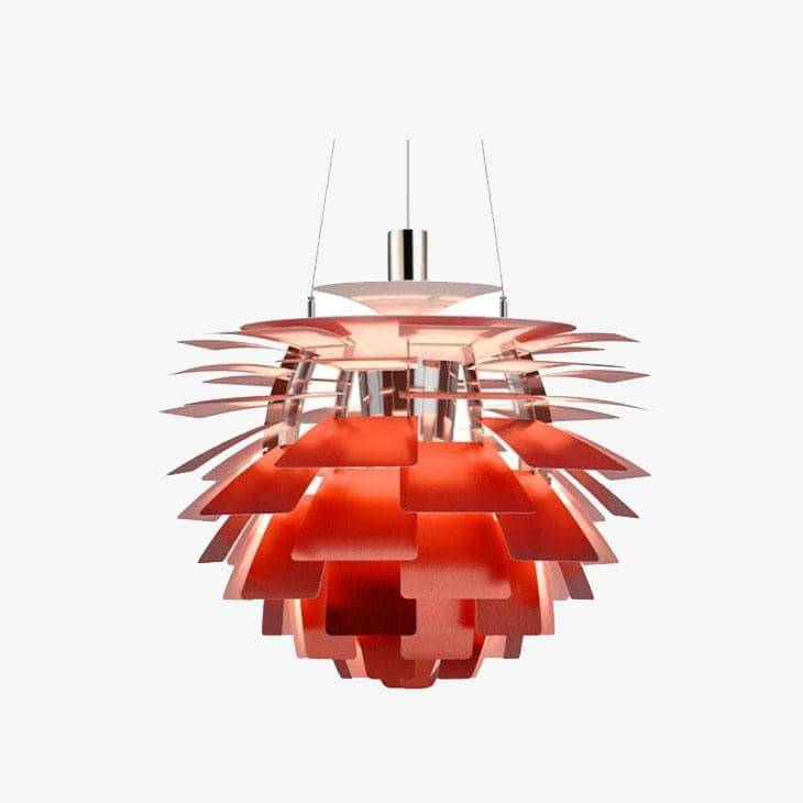 pendant light LED design with several colored Pinecone plates