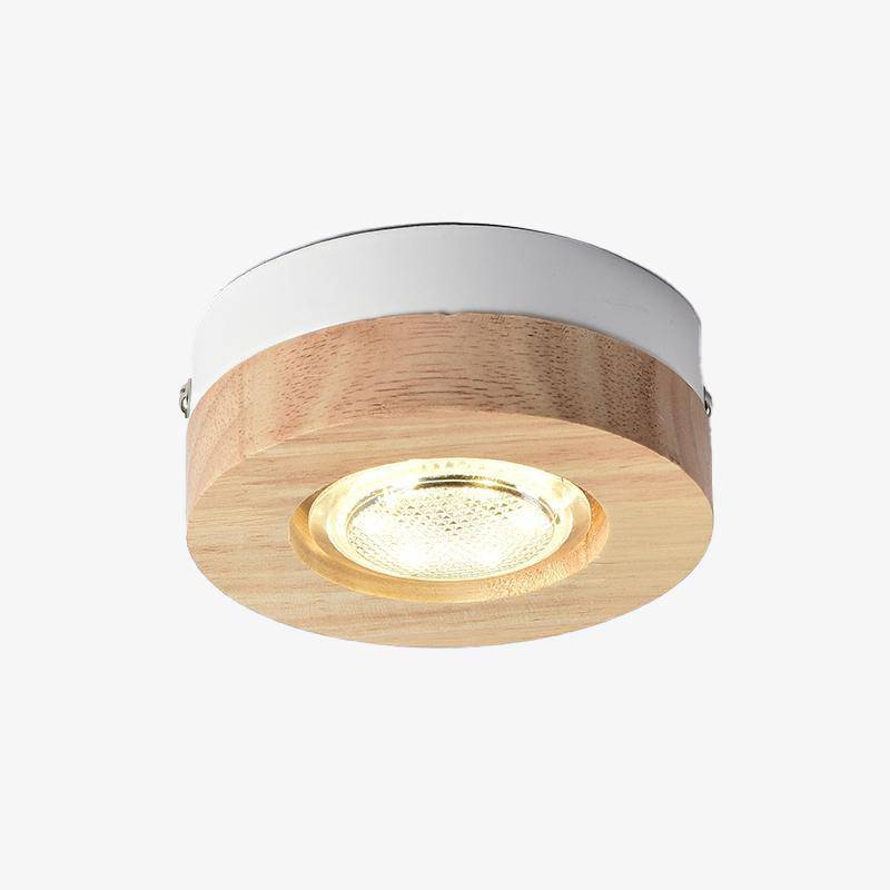 Spotlight wooden LED Botimi round