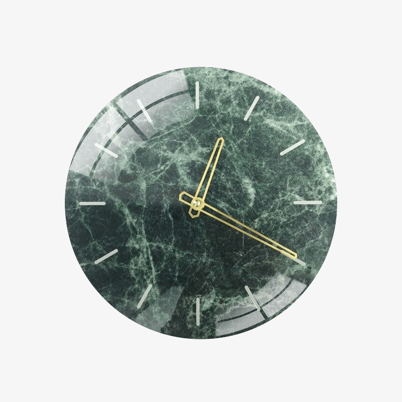 Round design wall clock green 28cm