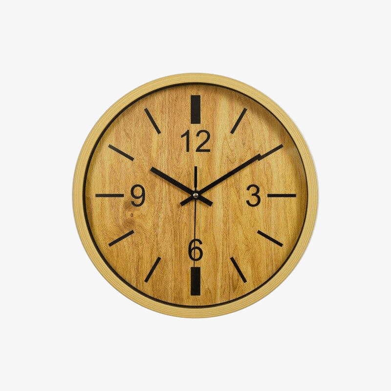 Round wooden wall clock Lalo style D 30cm