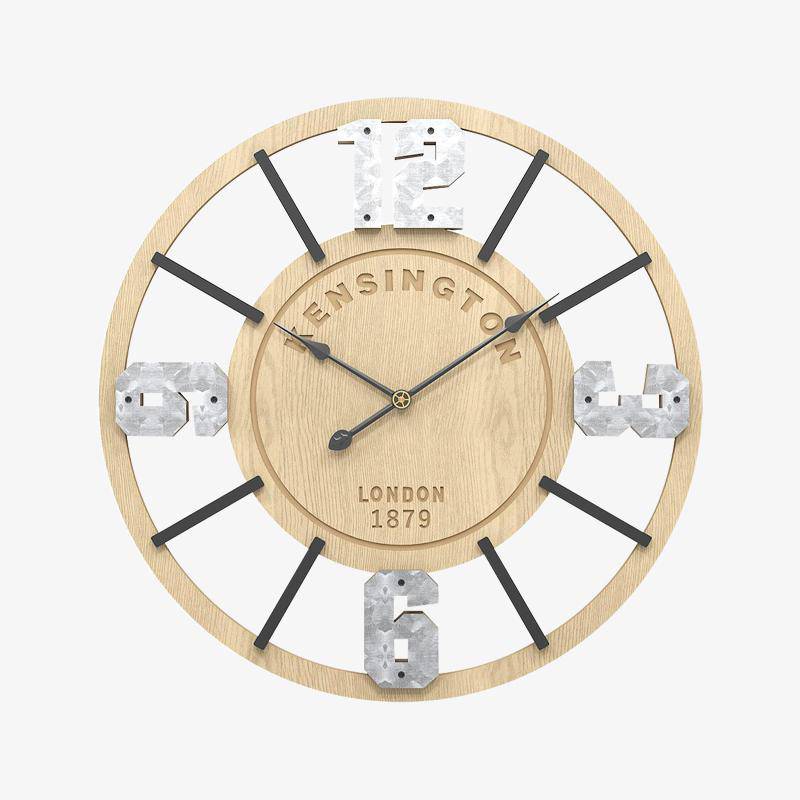 Reloj de pared de madera vintage con números de 50cm