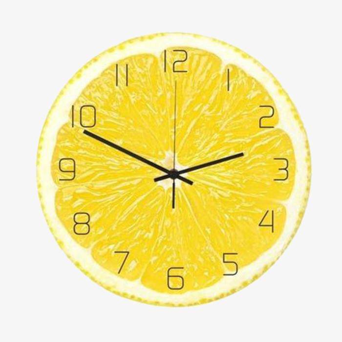 Horloge murale ronde style Citron Coktail