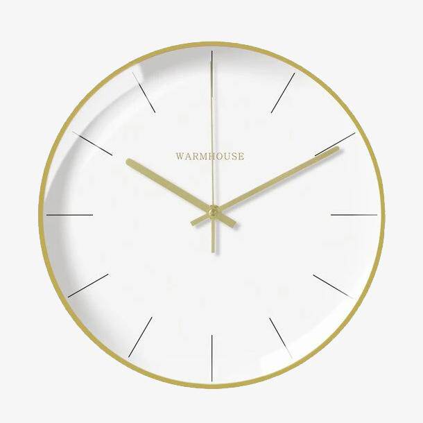 Reloj redondo de metal blanco 30cm Creativo