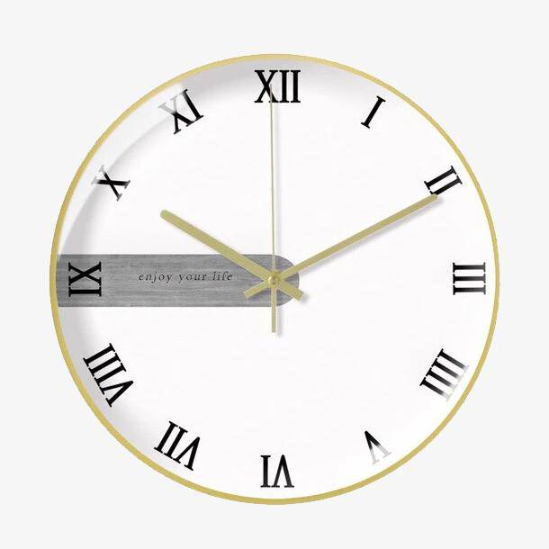 Round coloured metal clock with Roman numerals 30cm Creative