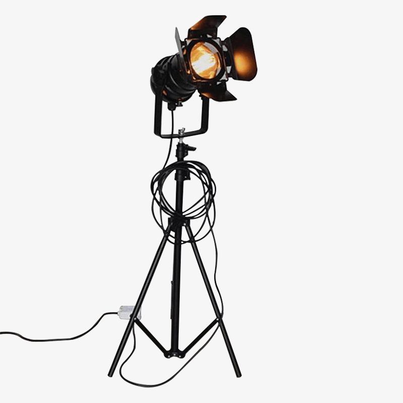 Floor lamp with Retro Industrial projector