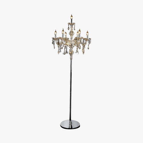 Lampadaire avec bougies en cristal