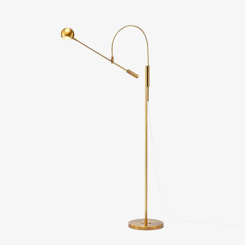 Lámpara de pie design dorado redondeado Diseñador