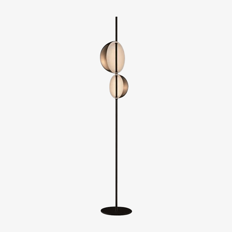 Floor lamp modern LED design with lampshade double metal Créative