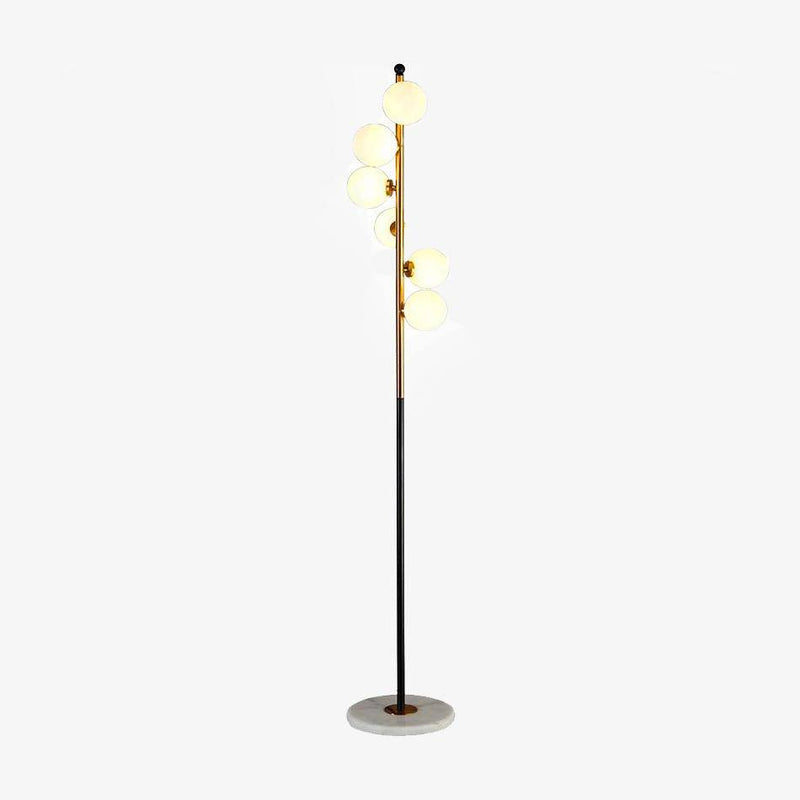 Floor lamp modern gold LED design with glass ball