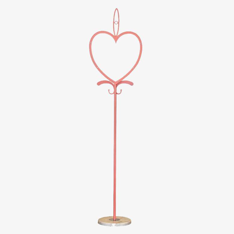 Lámpara de pie rosa en forma de corazón Regalo