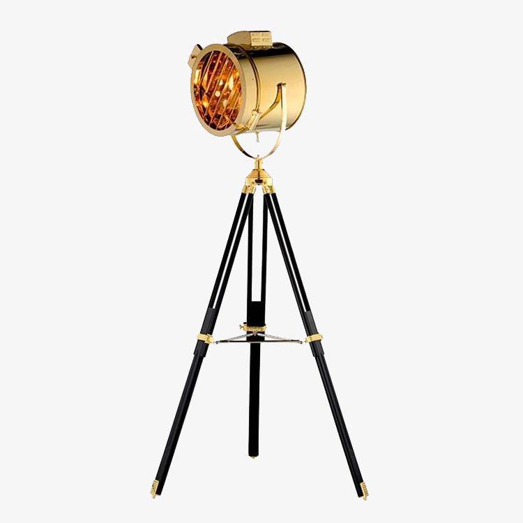 Floor lamp tripod with Spotlight retro chrome Studio