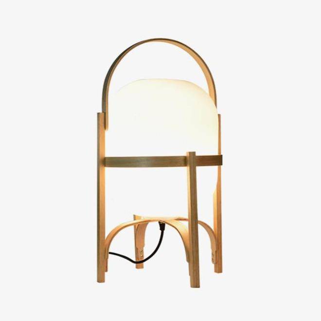 Japanese style wooden LED table lamp