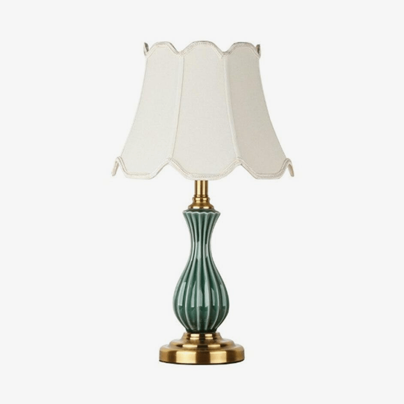 Ceramic LED table lamp with lampshade of various shapes in Japanese style