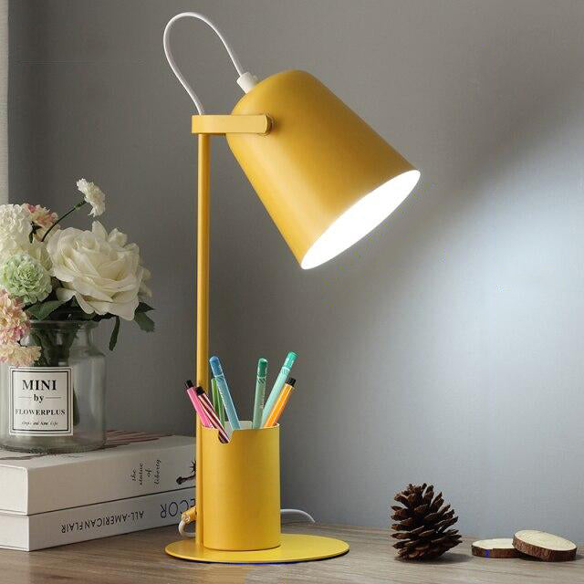 Lampe à poser LED avec porte-stylos incorporé coloré Ninal