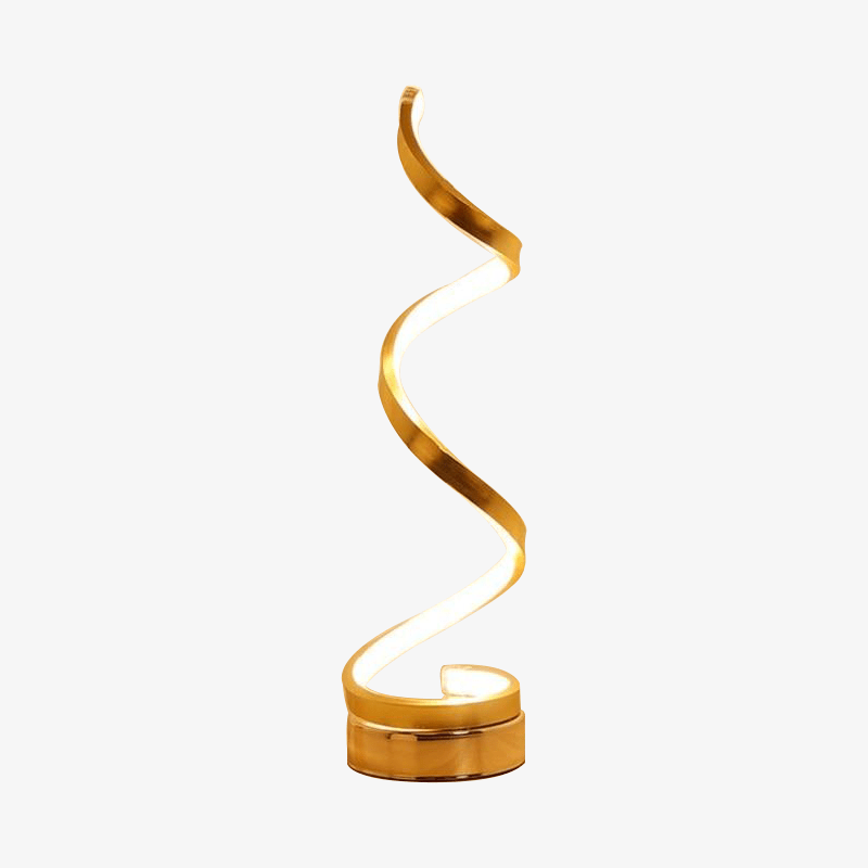 Dormitory spiral design LED table lamp