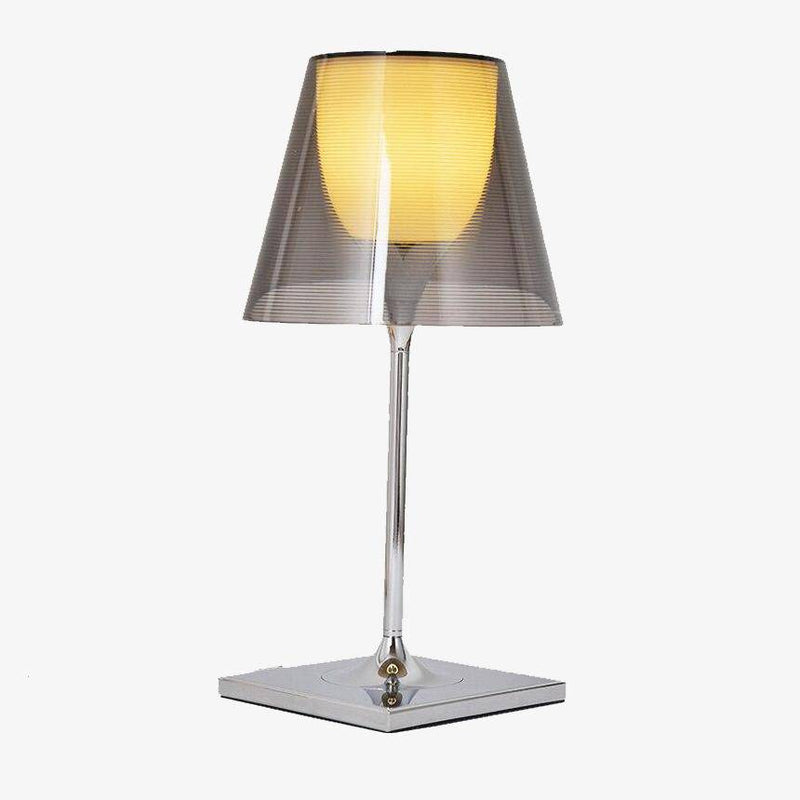 Modern LED table lamp with lampshade in Art coloured glass