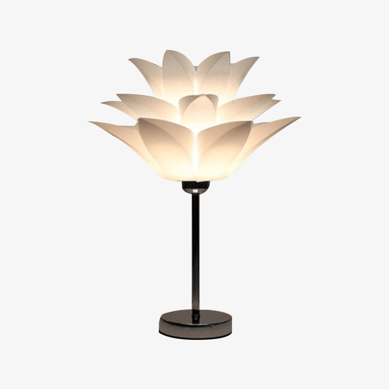 White open lotus flower LED desk lamp