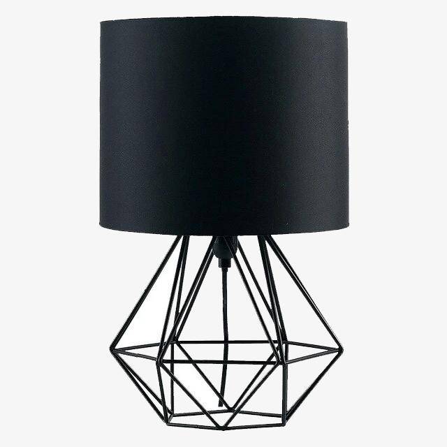 Bedside lamp with geometric metal cage Hoel
