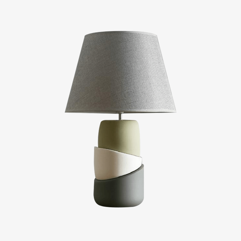 Design ceramic bedside lamp with lampshade fabric