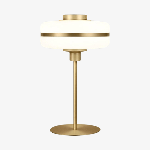 Lampe de chevet moderne LED aux formes arrondies et pied doré Hotel