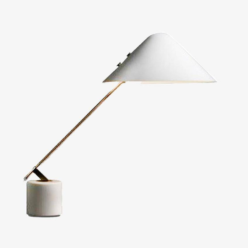 Deluxe White design bedside or desk lamp