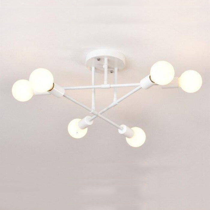 Design ceiling lamp in metal with several lamps Rod